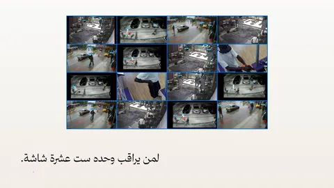 لقطة من إتقان: لمن يراقب وحده ست عشرة شاشة.