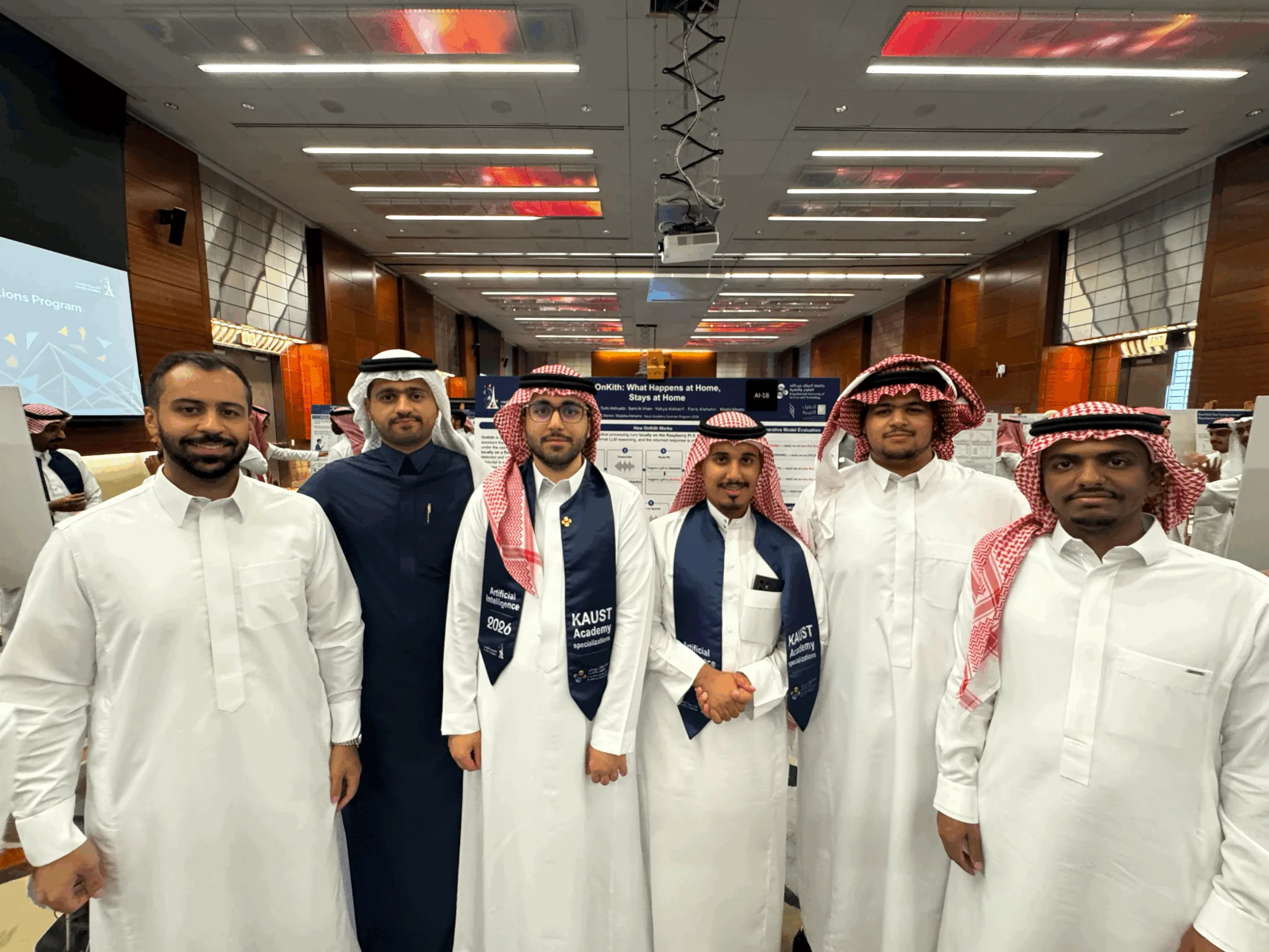 Turki Alshuaibi with fellow trainees at the Onkith showcase in Jeddah