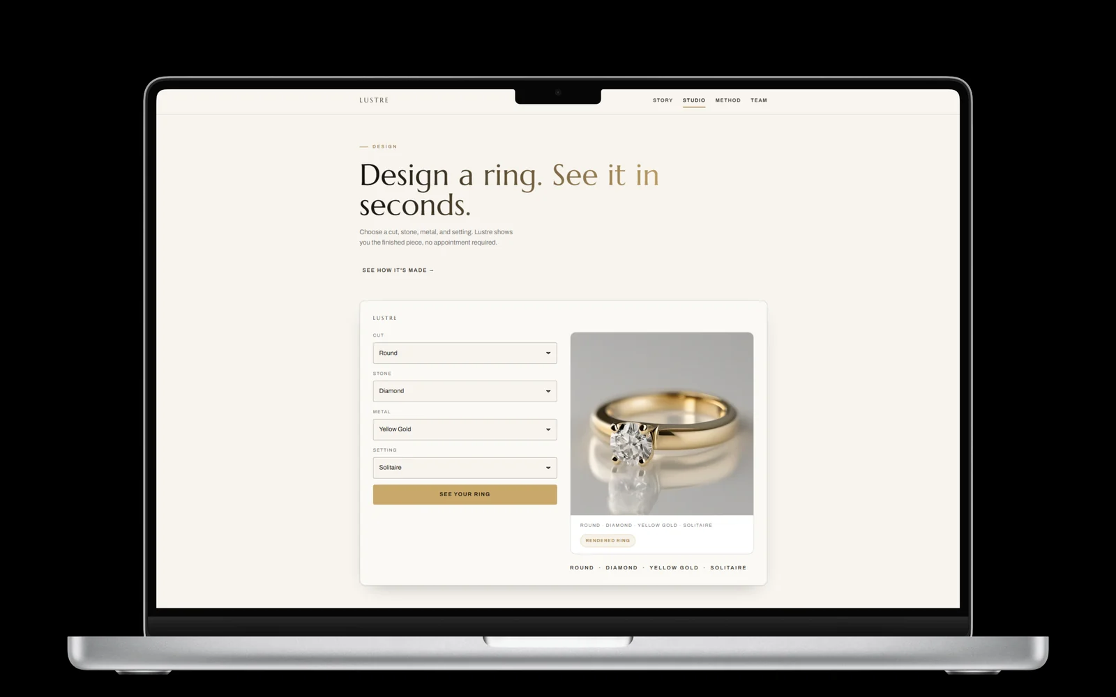 Lustre on a laptop: the ring studio